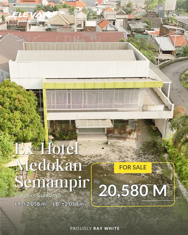 Dijual Bangunan Ex Hotel Strategis Murah di Medokan Semampir