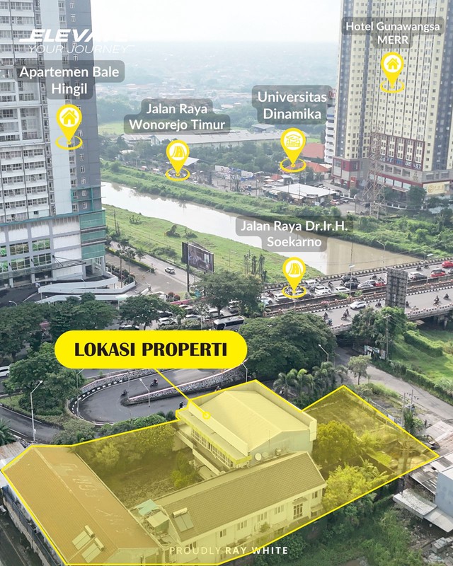 Dijual Bangunan Ex Hotel Strategis Murah di Medokan Semampir