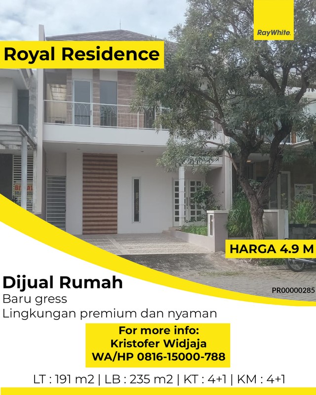 Dijual Rumah Royal Residence Surabaya Baru Gress Siap Huni