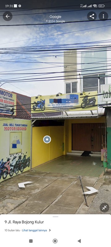 RUKO PINGGIR JALAN RAYA LASDA NASIR BOJONG KULUR DEKAT VILLA NUSA INDAH 3  COCOK UNTUK USAHA HARGA NEGO