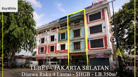 FOR LEASE Ruko 4 Lantai Tebet jakarta Selatan