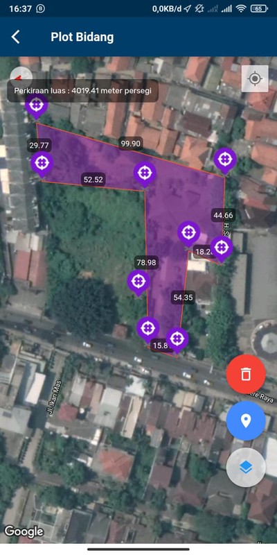 TANAH STRATEGIS DI JALAN UTAMA CINERE - POTENSI INVESTASI TINGGI & NILAI TERUS NAIK