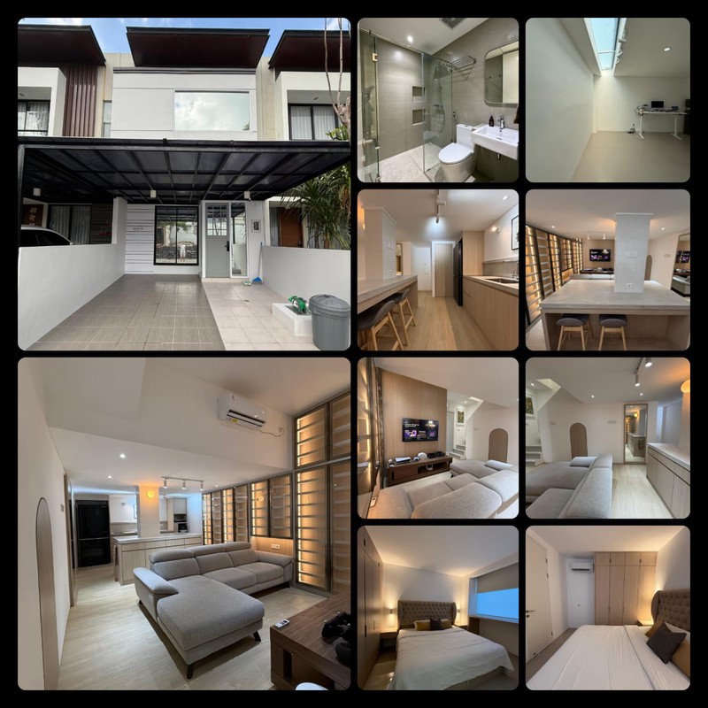 1 Milyaran Dijual Rumah Baru Modern Desain INTERIOR Japandi Desain  2 Lantai Citraland Northwest Central Surabaya Barat, Full Renov penataan Modern Desain Skylight, Japandi New interior Furnished ,Mat