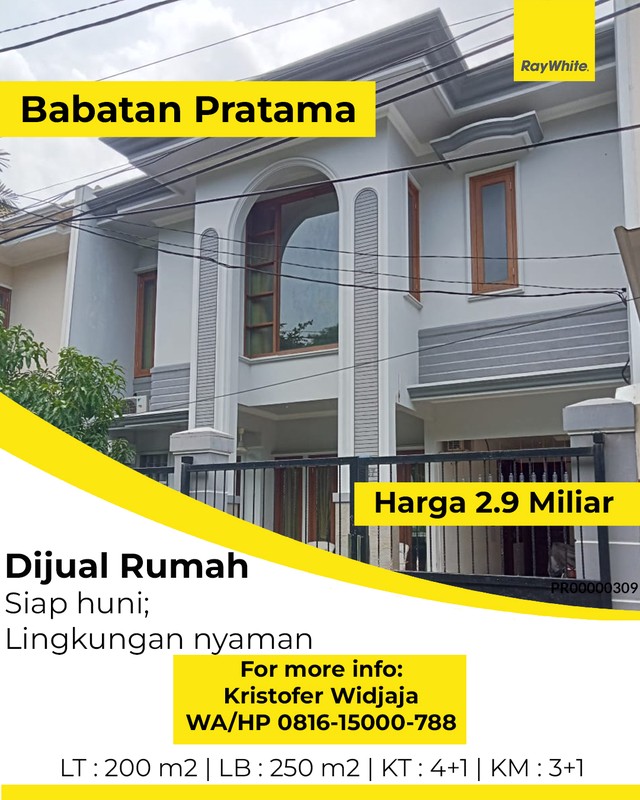 Dijual Rumah Babatan Pratama Wiyung Surabaya 2 Lantai Siap Huni