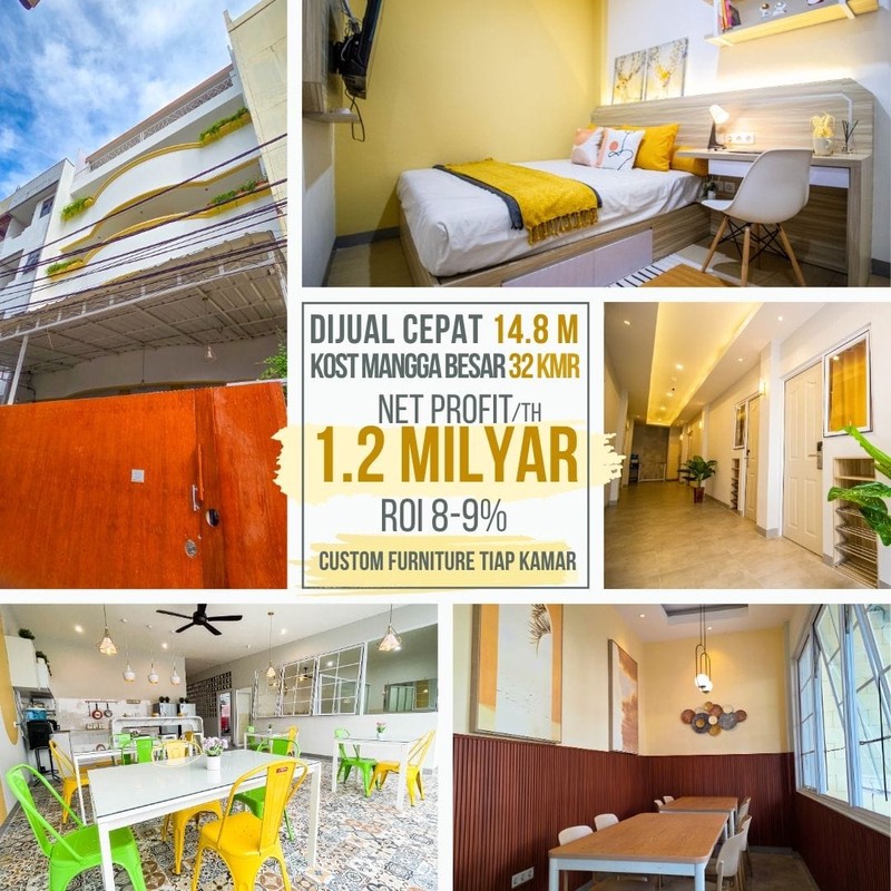 DIjual Cepat Kost di Mangga Besar Jakarta Barat, Fully Furnished, Invest Bagus, Cuan Teruuus! 