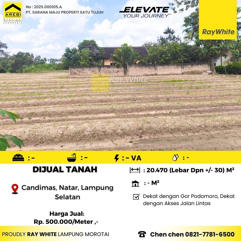 tanah murah candimas natar