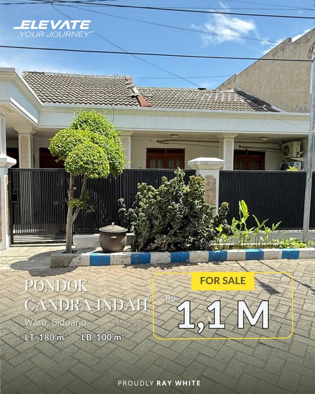 Rumah dijual di Sidoarjo Pondok Candra Dekat bandara Juanda dan Surabaya !!