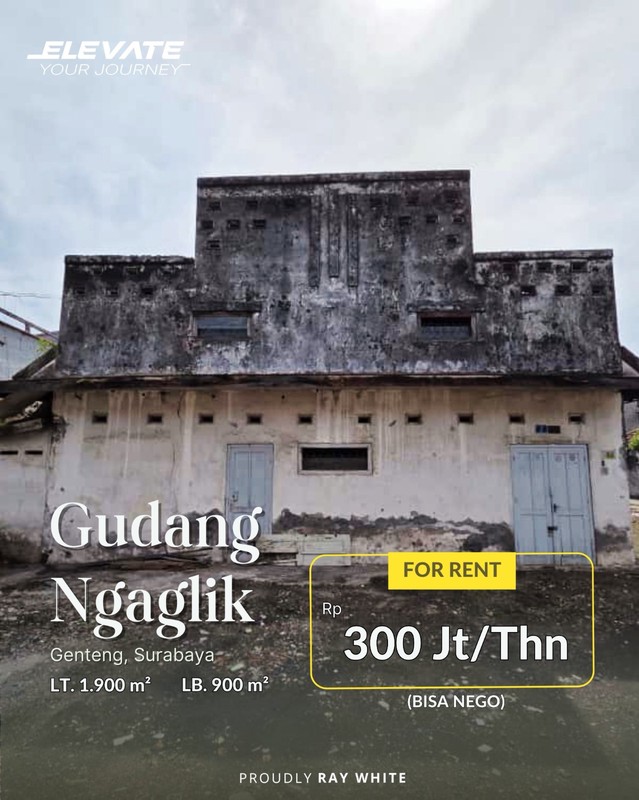Gudang Disewakan Tengah Kota Surabaya dekat Area Komersial Aktif