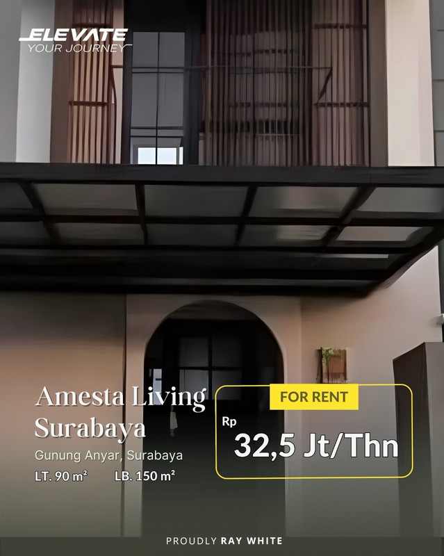 Sewa Rumah 2 Lantai di Surabaya Timur Amesta Living