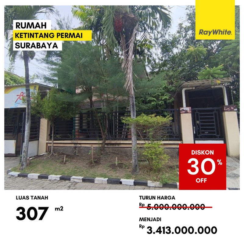 Dijual Rumah Lelang di Ketintang Permai Surabaya