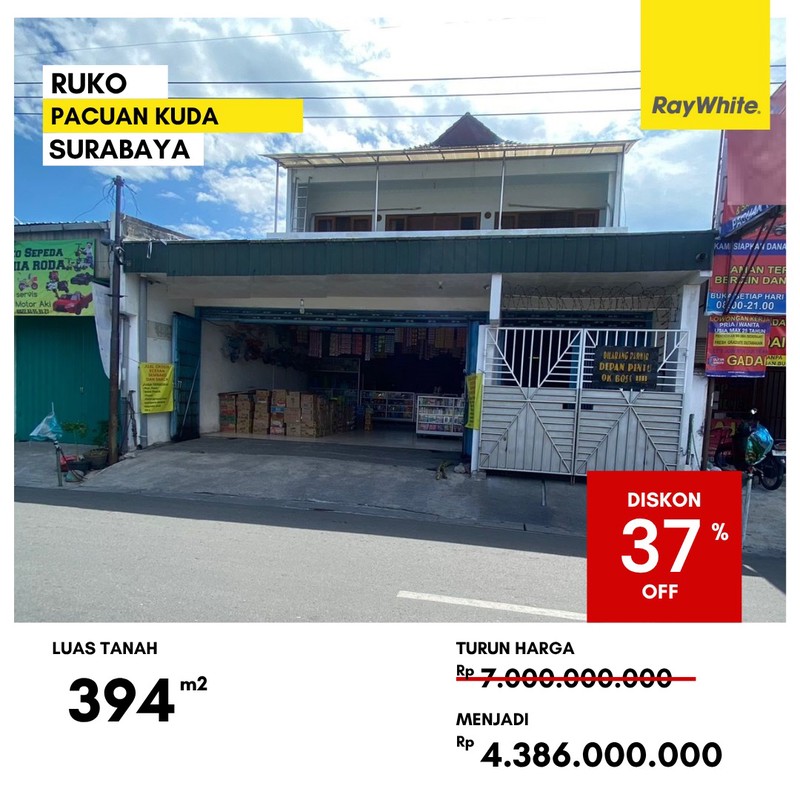 Dijual Ruko Area Komersial di Jl Pacuan Kuda Surabaya