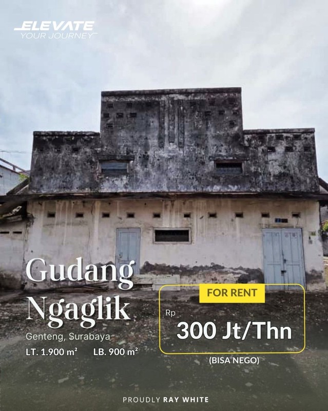 Gudang Disewakan Tengah Kota Surabaya dekat Area Komersial Aktif