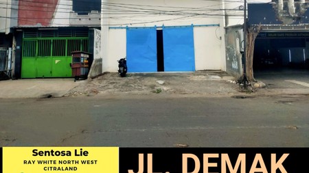 Disewakan 225 m2 Gudang Nol Jalan Demak Surabaya dekat Perak, Akses Tol, Tanjung priok, Pusat Grosir - akses Truk Besar - Ada Kantor - Ruangan Loss Lebar Luas