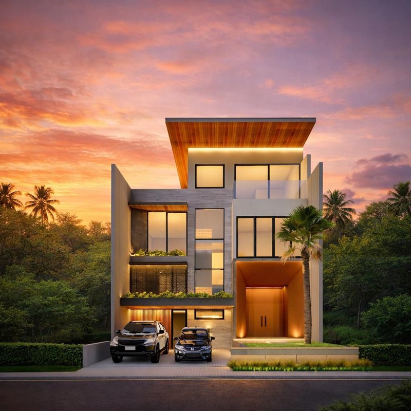 Jual Rumah Baru Modern Minimalis North Emerald Mansion Citraland Surabaya Barat