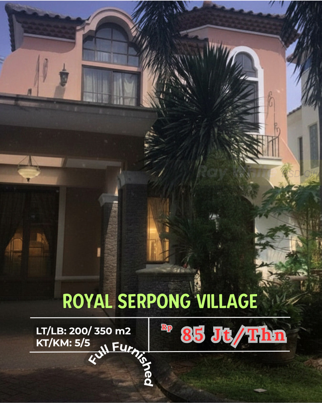 Rumah Besar Disewakan di Serpong dekat BSD City Full Furnished
