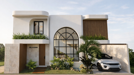 Leasehold Modern Villa For Sale in Batur Sari, Sanur