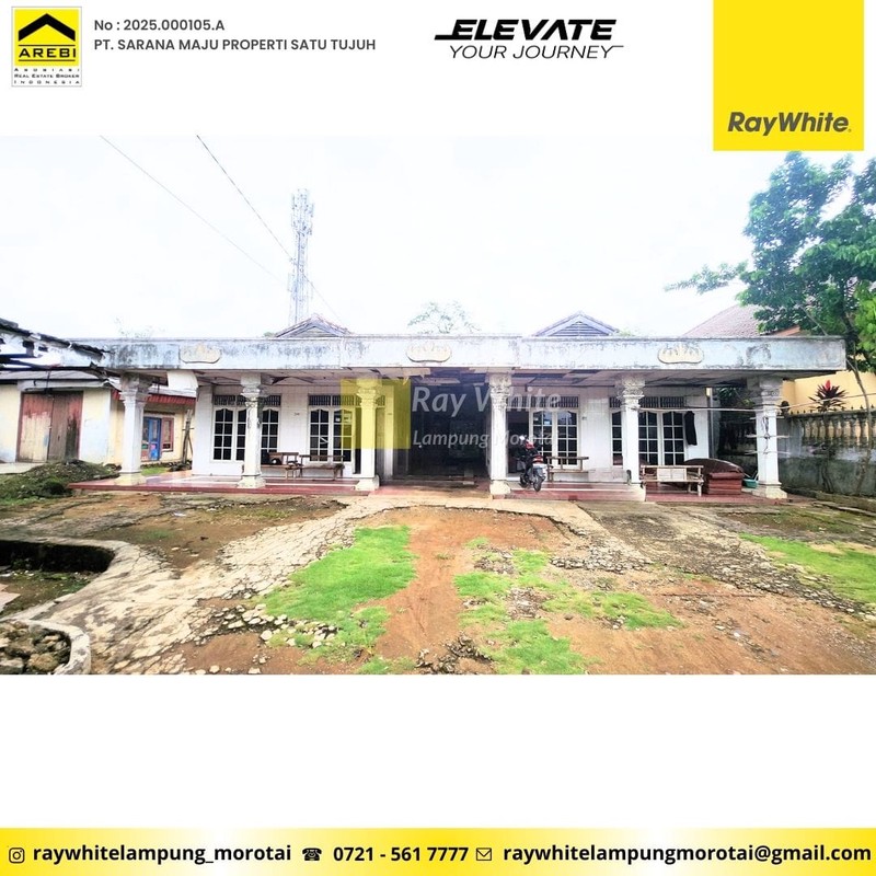 di jual tanah dan bangunan pinggir jalan bypass, hajimena, natar lampung selatan