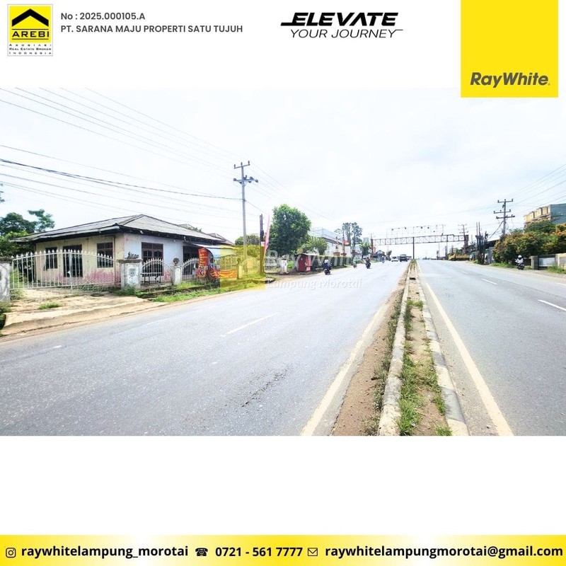 di jual tanah dan bangunan pinggir jalan bypass, hajimena, natar lampung selatan