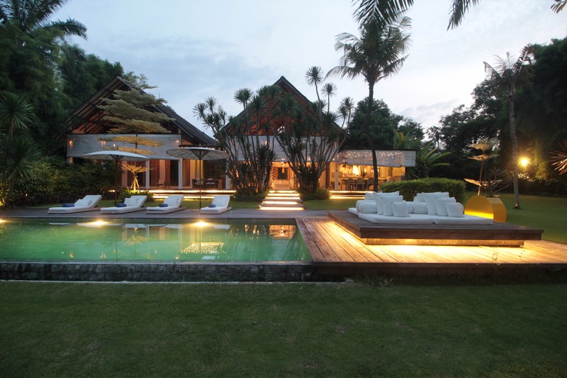 For Annual / Monthly rental - Luxury modern huge  villa with rice field view in quiet spot Canggu - Bali