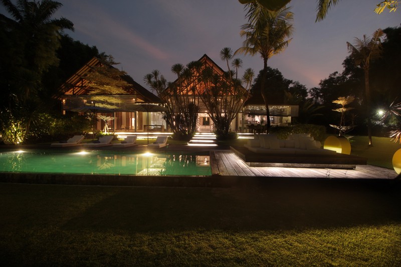 For Annual / Monthly rental - Luxury modern huge  villa with rice field view in quiet spot Canggu - Bali