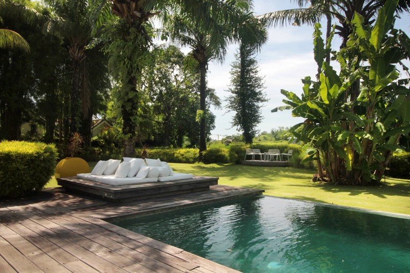 For Annual / Monthly rental - Luxury modern huge  villa with rice field view in quiet spot Canggu - Bali