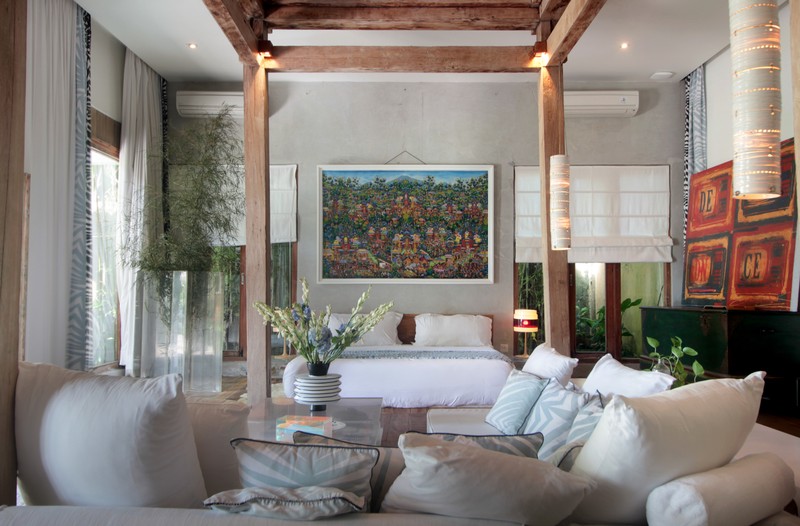 For Annual / Monthly rental - Luxury modern huge  villa with rice field view in quiet spot Canggu - Bali