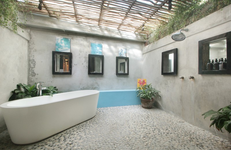 For Annual / Monthly rental - Luxury modern huge  villa with rice field view in quiet spot Canggu - Bali