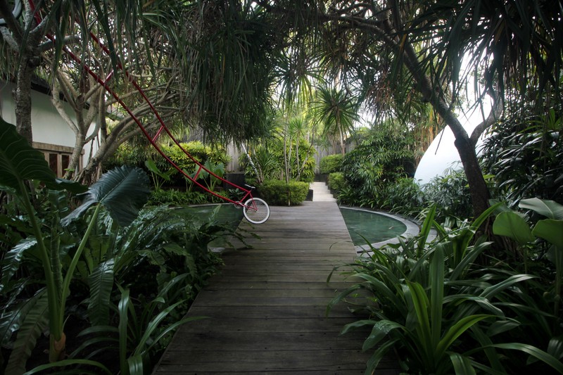 For Annual / Monthly rental - Luxury modern huge  villa with rice field view in quiet spot Canggu - Bali