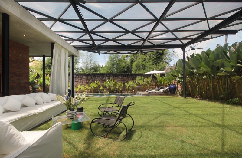 For Annual / Monthly rental - Luxury modern huge  villa with rice field view in quiet spot Canggu - Bali