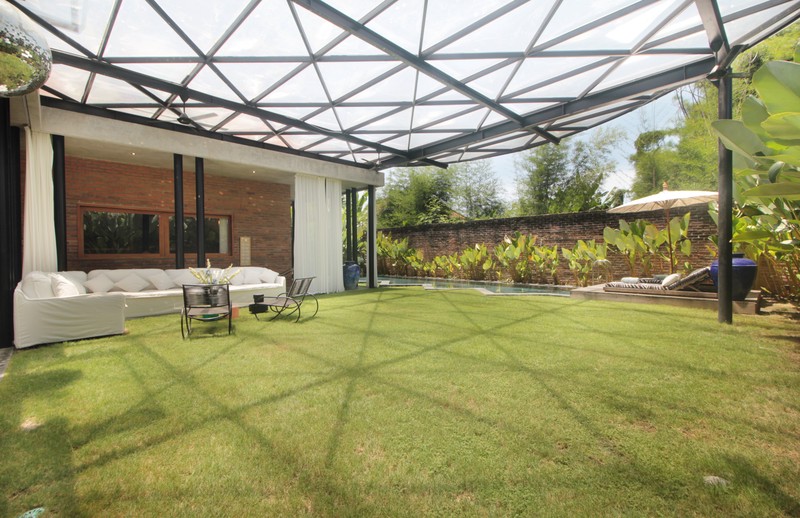 For Annual / Monthly rental - Luxury modern huge  villa with rice field view in quiet spot Canggu - Bali