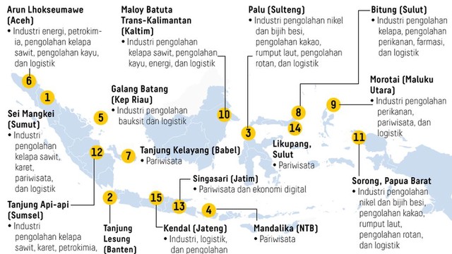 15 Kawasan Ekonomi Khusus 