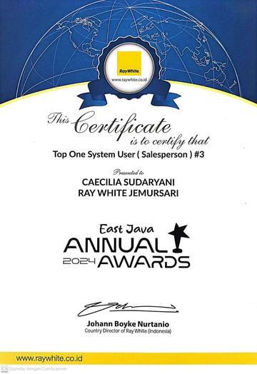 Top One System User ( Salesperson ) #3 Caecilia Sudaryani