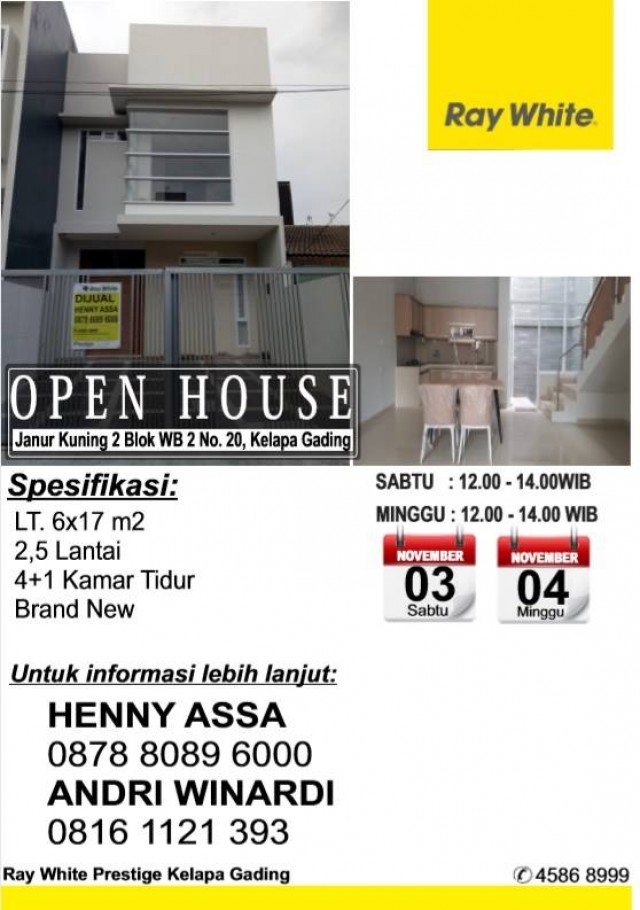 Open House di Janur Kuning Hari Sabtu & Minggu, Tanggal 3 - 4 November 2018