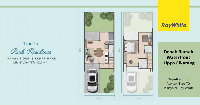 Denah-rumah-tipe-70-waterfront-lippo-cikarang-ray-white