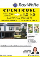 Open House di JGC CLuster Palm Spring Hari Sabtu & Minggu, Tanggal 15 - 16 April 2017