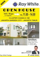 Open House di JGC Cluster Cassia Hari Sabtu & Minggu, Tanggal 15 - 16 April 2017