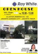 Open House di JGC Cluster Zebrina Hari Sabtu & Minggu, Tanggal 29 - 30 April 2017