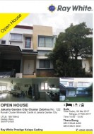Open House di JGC Cluster Zebrina Hari Sabtu & Minggu, Tanggal 6 - 7 Mei 2017