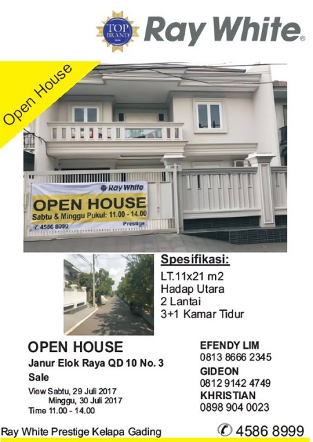 Open House di Janur Elok Raya Hari Sabtu & Minggu, Tanggal 29 - 30 Juli 2017