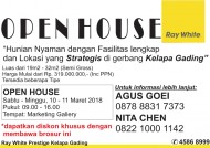 Open House di Apartemen Tifolia Hari Sabtu & Minggu, Tanggal 10 - 11 Maret 2018