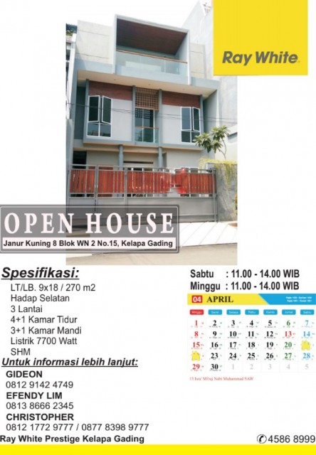 Open House di Janur Kuning Hari Sabtu & Minggu, Tanggal 21 - 22 April 2018