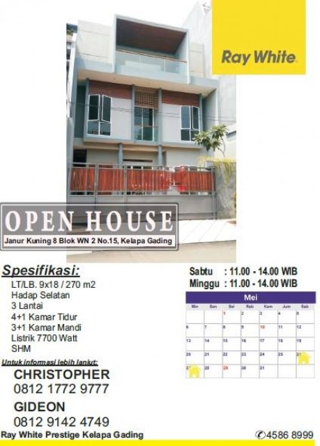 Open House di Janur Kuning Hari Sabtu & Minggu, Tanggal 26 - 27 Mei 2018